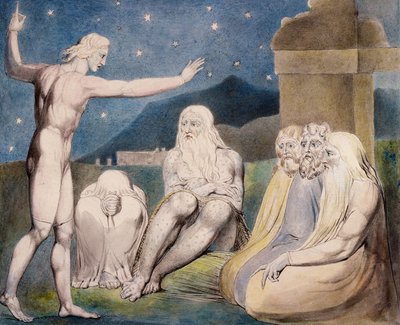 The Wrath of Elihu by William Blake